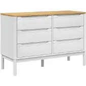 vidaXL Commode FLORO Blanc Pin massif
