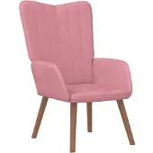 vidaXL Chaise de relaxation Rose Velours