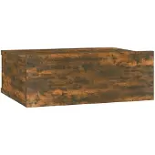 vidaXL Table de chevet flottante Chêne fumé 40x30x15 cm