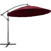 vidaXL Parapluie Bourgogne 3 m Mât en aluminium