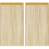 vidaXL Rideaux à fils 2 pcs. Golden 140x250 cm