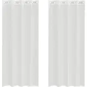 vidaXL Voile Rideaux avec illets 2 pcs. Blanc