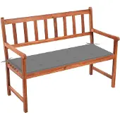vidaXL Banc de jardin avec support 120 cm bois massif acacia