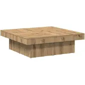 vidaXL Table basse Artisan-Chêne 90x90x28 cm Bois composite