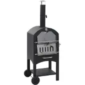 vidaXL Four à pizza de jardin au charbon de bois avec brique réfractaire