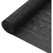 vidaXL Panneau de clôture noir 1,8x50 m HDPE 75 g/m