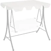 vidaXL Toit de rechange pour balançoire hollywoodienne blanc 188/168x145/110 cm
