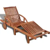 vidaXL Bain de soleil en acacia massif 200 x 68 x 83 cm
