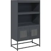 vidaXL Highboard Anthracite 68x39x123 cm Acier