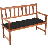 vidaXL Banc de jardin avec support 120 cm bois massif acacia