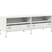 vidaXL Armoire TV blanc 135x39x43,5 cm Acier laminé à froid