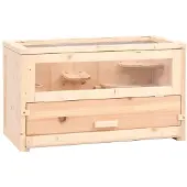 vidaXL Cage à hamster 60x30x35 cm Sapin massif