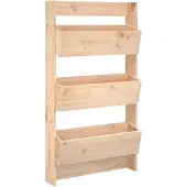 vidaXL Jardinière murale 3 niveaux 60x18,5x110 cm bois de pin massif
