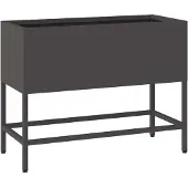 vidaXL Planteur de jardin surélevé Noir 60 x 26 x 45 cm Acier