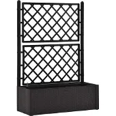 vidaXL Lit surélevé de jardin treillis système d'arrosage Anthracite