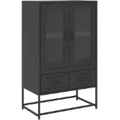 vidaXL Highboard noir 68x39x111,5 cm acier