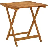 vidaXL Table de jardin pliante 70 x 70 x 75 cm en bois massif d'acacia