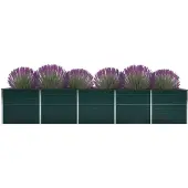 vidaXL -Pflanzer eingefügt 400 x 80 x 45 cm galvanisé Stahlgrün