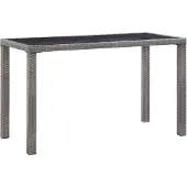 vidaXL Table de jardin anthracite 123x60x74 cm Poly rotin