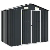 vidaXL Abri de jardin anthracite 205x129x183 cm Acier galvanisé