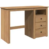 vidaXL Bureau Panama, 112X45X75 Cm, en pin massif Lumarko