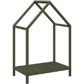 vidaXL Étagère à bois de chauffage vert olive 40x25x60 cm Acier laminé à froid