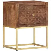 vidaXL Table de chevet 40 x 30 x 50 cm Bois de manguier massif