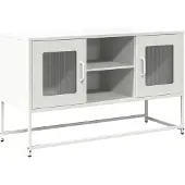 vidaXL Armoire TV blanche 100,5x39x60,5 cm Acier