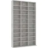vidaXL Armoire à CD Gris béton 102x16x177,5 cm Bois d'ingénierie