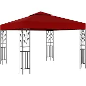 vidaXL Pavillon 3x3 m bordeaux