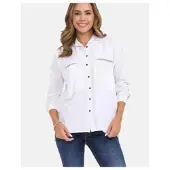 Cipo & Baxx Chemisier gris / blanc
