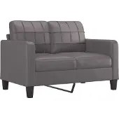 vidaXL Canapé 2 places Gris 120 cm Similicuir