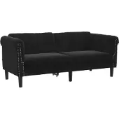 vidaXL Canapé 2 places noir velours