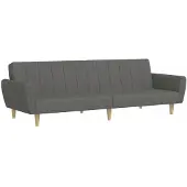 vidaXL Canapé-lit à 2 places gris clair tissu