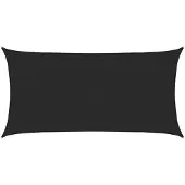 vidaXL Voile d'ombrage 160 g/m² noir 2x3,5 m HDPE