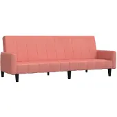 vidaXL Canapé-lit à 2 places rose velours