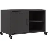 vidaXL Armoire TV noire 68x39x43,5 cm Acier