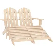 vidaXL Banc de jardin Adirondack 2 places avec pied en bois de sapin