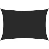 vidaXL Voile d'ombrage 160 g/m² Noir 3,5x5 m PEHD