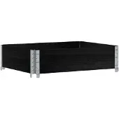 vidaXL Jardinière noir 80x60 cm bois massif de pin