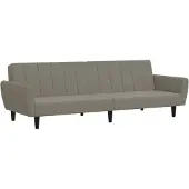 vidaXL Canapé-lit à 2 places gris clair velours