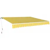 vidaXL Store banne 600 cm jaune/blanc