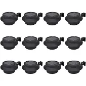 vidaXL Lampes solaires d'extérieur pour clôture 12 pcs. LED Noir