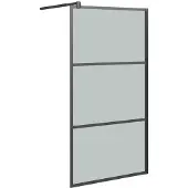 vidaXL Paroi de douche pour douche à l'italienne 115x195 cm verre ESG foncé noir
