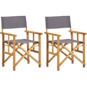 vidaXL Chaises de régie 2 pcs. Bois massif acacia