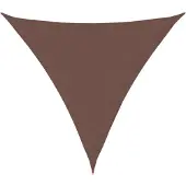 vidaXL Voile de parasol tissu oxford triangulaire 3x3x3 m marron