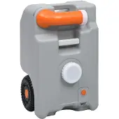 vidaXL Réservoir d'eau de camping avec roulettes 25 L Gris