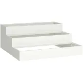 vidaXL Cache-pot de jardin Blanc 90 x 90 x 35 cm Acier
