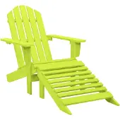 vidaXL Chaise de jardin Adirondack avec pied en bois massif de sapin vert