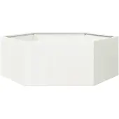 vidaXL Jardinière blanc hexagone 138x120x45 cm acier